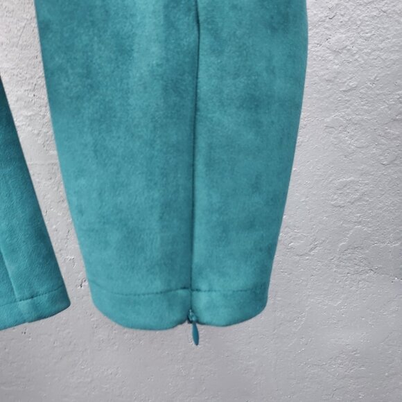 Anthropologie Avec Les Filles Pants Small Arden Slim Faux Suede Green Zip Ankle - Picture 6 of 16